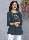 Gray Colour Alesong 2 Designer Fancy Casual Heavy Rayon Designer Latest Top Collection Alesong 37